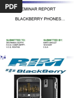 Seminar Report Blackberry Phones : Submitted To: Submitted by