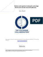 Cognitive Rehabilitation and Training. Cochrane 2003