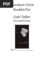 Code Talker Literature Circle Booklet