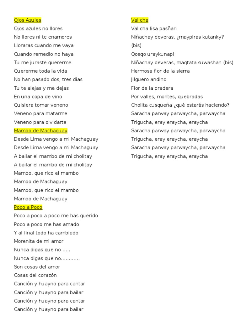 Ojos Azules Con Acordes 2 PDF