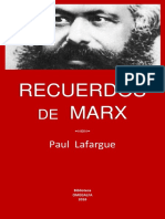Recuerdos de Marx. Paul Lafargue