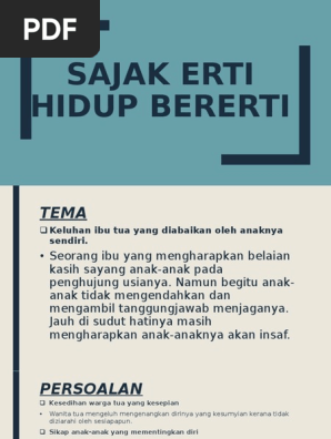 Sajak Erti Hidup Bererti Pdf