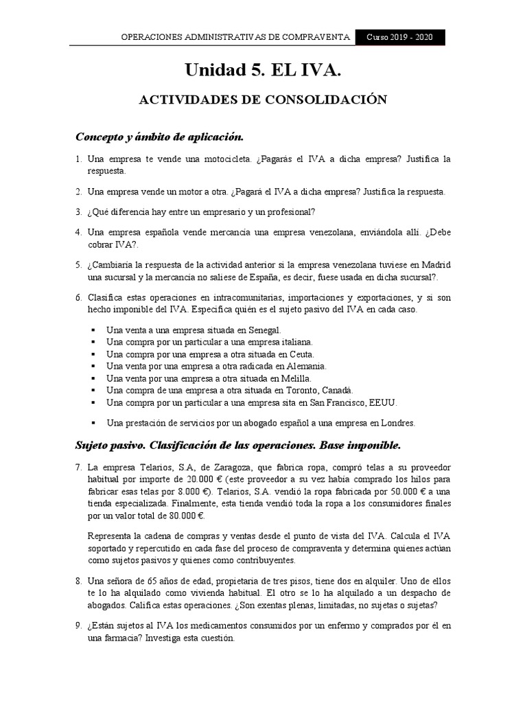 IVA en Operaciones de Compraventa | PDF | Factura | Seguro