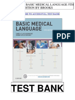Basic Medical Language 5th Brooks Test Bank