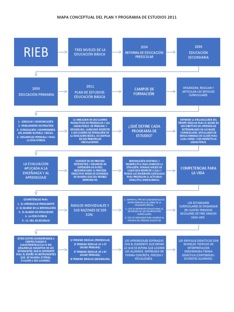 Mapa Conceptual Del Plan y Programa de Estudios 2011 | PDF | Educación ...