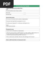 Fire Evacuation Plan Template