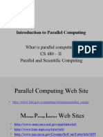 Introduction To Parallel Computing: What Is Parallel Computing? CS 480 - II Parallel and Scientific Computing