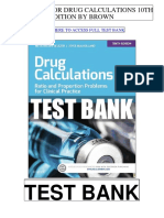 Drug Calculations 10th Brown Test Bank