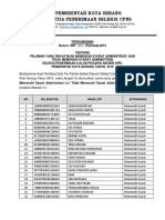 PENGUMUMAN SELEKSI ADMINISTRASI CPNS Kota Serang Tahun 2019 - Up To Web PDF