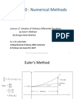 Euler's Method, Runge Kutta