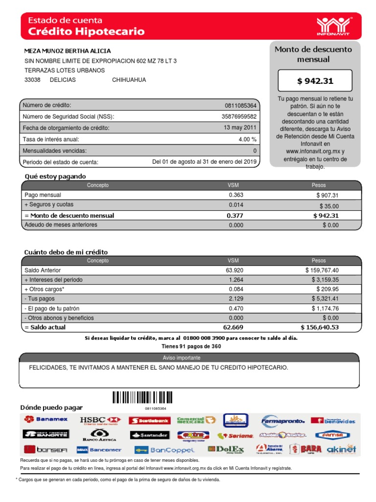 Estado de Cuenta Infonavit 2021 | PDF | Deuda | Responsabilidad  (contabilidad financiera)