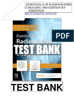 Essentials Radiographic Physics Imaging 3rd Johnston Test Bank
