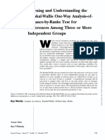 Learning and Understanding The Kruskal-Wallis One-Way Analysis of Variancec by Ranks Tets For Diference Among Three or More Independent Groups - ptj1755 PDF