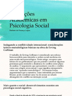 Produções Acadêmicas em Psicologia Social
