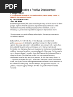 Guide To Reading A Positive Displacement Pump Curve