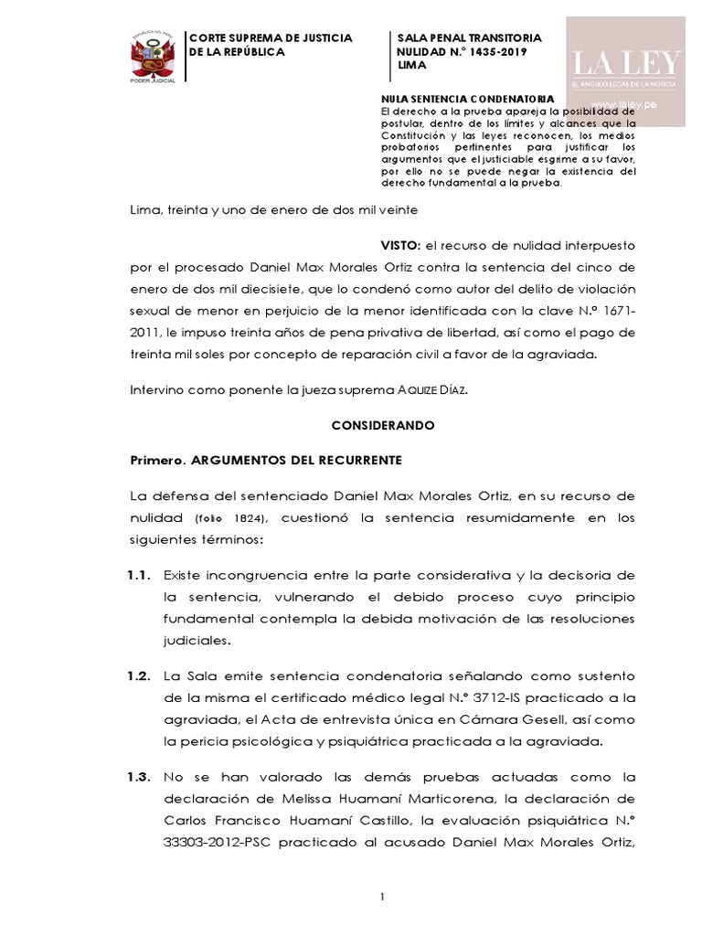 Nulidad de Sentencia por Falta de Pruebas | PDF | Evidencia (ley