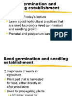 Seed germination and seedling establishment factors