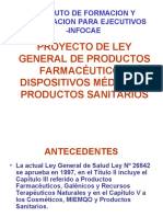 PROYECTO DE LEY GENERAL DE PRODUCTOS FARMACEUTICOS