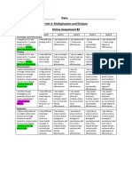 Division Assessment Seesaw Rubric