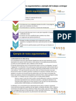 Estructura de Un Texto Argumentativo y Ejemplo Del Trabajo Final A Entregar