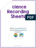 Walking Water Science Recording Sheets PDF