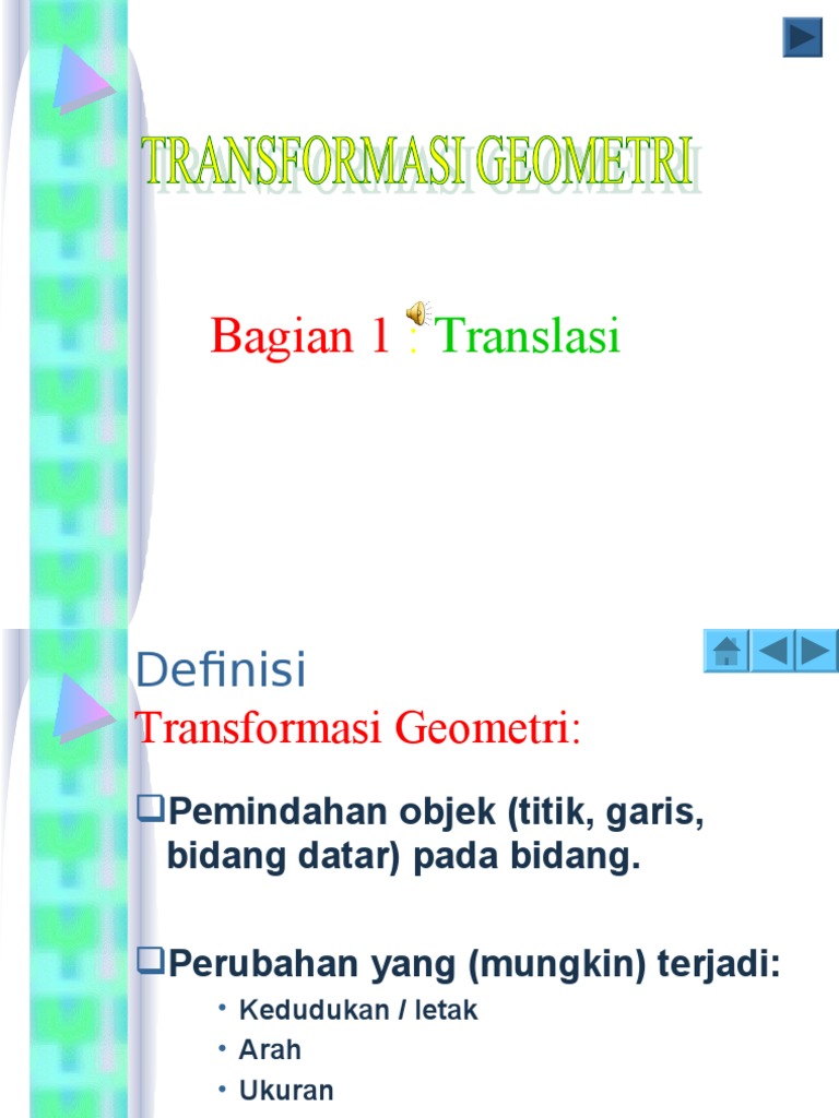 Bayangan Titik oleh Translasi Geometri | PDF