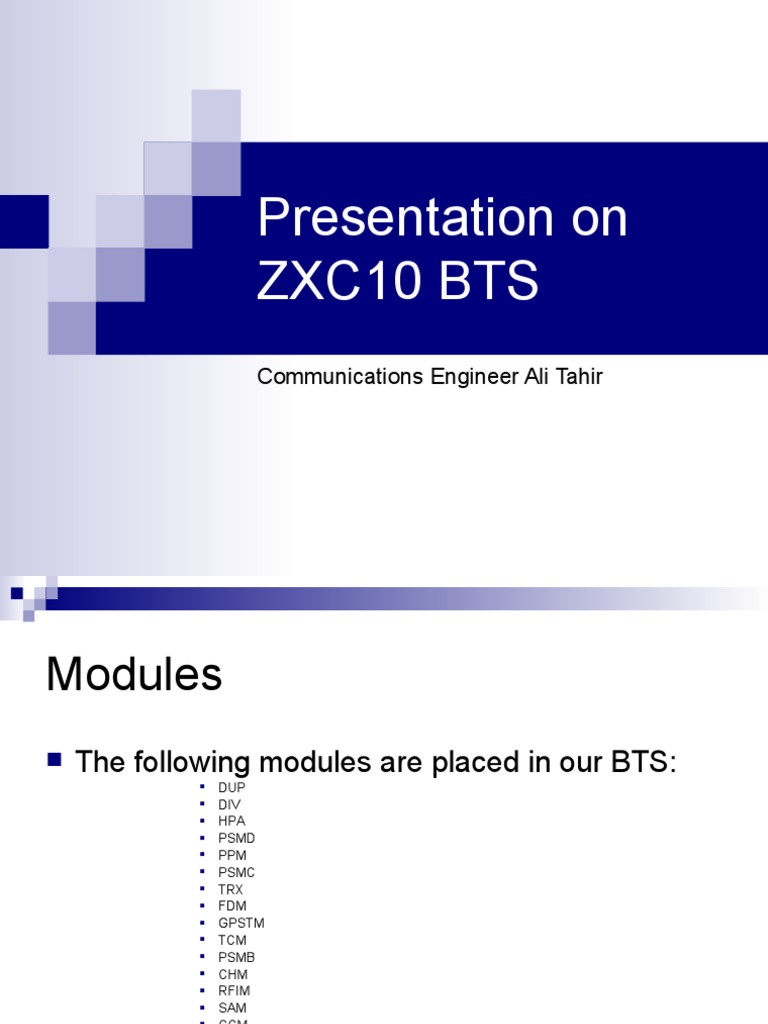 Overview of ZXC10 BTS Modules | PDF | Computer Science | Service Industries