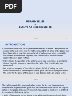 Rights of Unpaid Seller