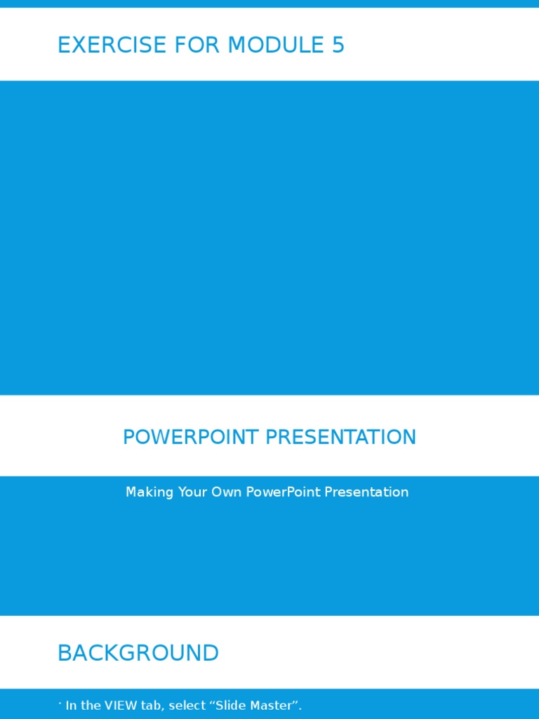 PowerPoint Presentation exercise