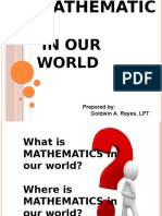 GE 104 - Mathematics in Our World