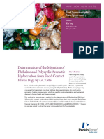 Determination of Migration of Phthalate and PAH From Plastic Bags Application Note
