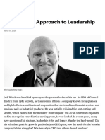 Jack Welch’s Approach to Leadership