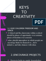 keys to creativity