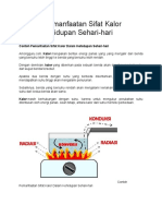 Contoh Pemanfaatan Sifat Kalor Dalam Kehidupan Sehari