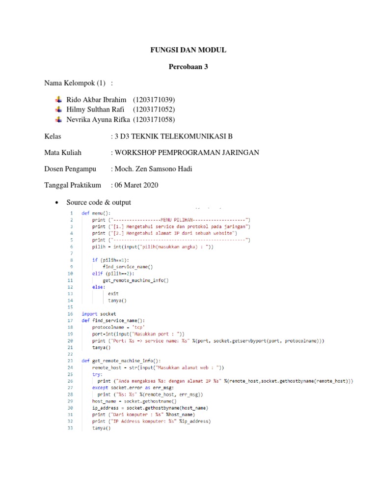 Pemrograman Python Socket Dan IP Address | PDF
