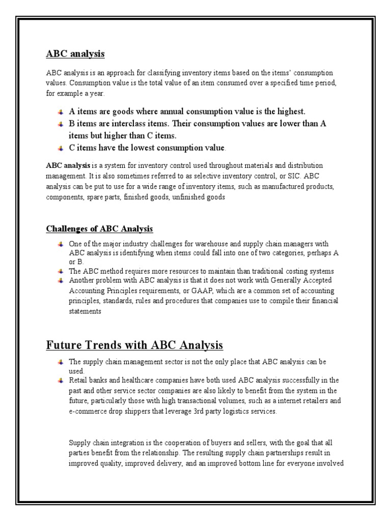 ABC Analysis | PDF | Supply Chain | Regression Analysis