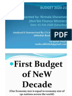 Budget 2020 by CA. Abhishek Ranka