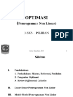 OPTIMASI NON LINEAR