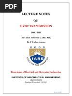 Iare - HVDC - Lecture Notes PDF