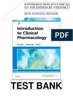 Introduction Clinical Pharmacology 9th Visovsky Test Bank