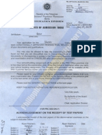 PRC Notice of Admission (NOA) Form