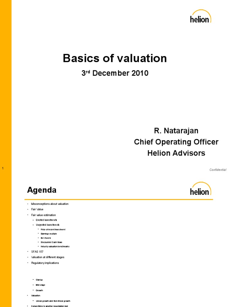 Basics of Valuation 03 12 10 | PDF | Valuation (Finance) | Investing