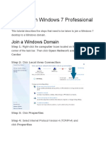 How To Join Windows 7 Professional To Domain