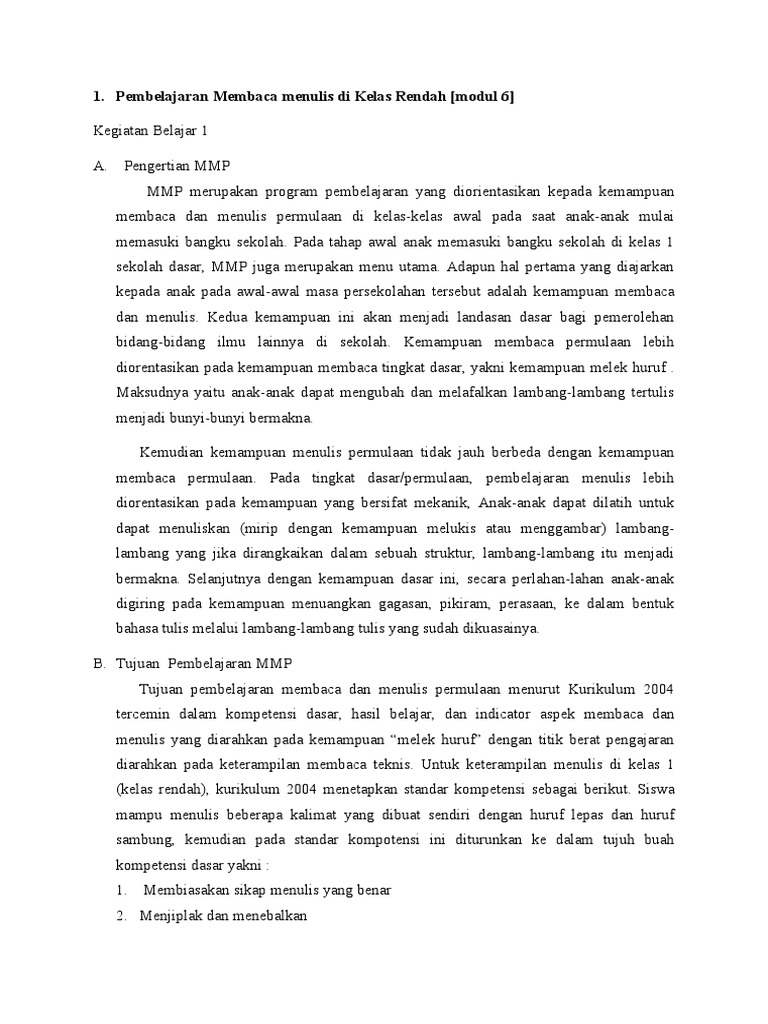 Metode Pembelajaran MMP untuk SD | PDF