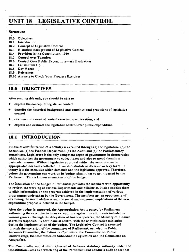 Legislative Control Overview | PDF | Bill (Law) | Committee