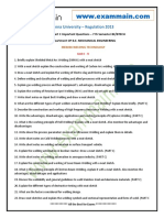 ME6008 WELDING TECHNOLOGY Part B IQ PDF