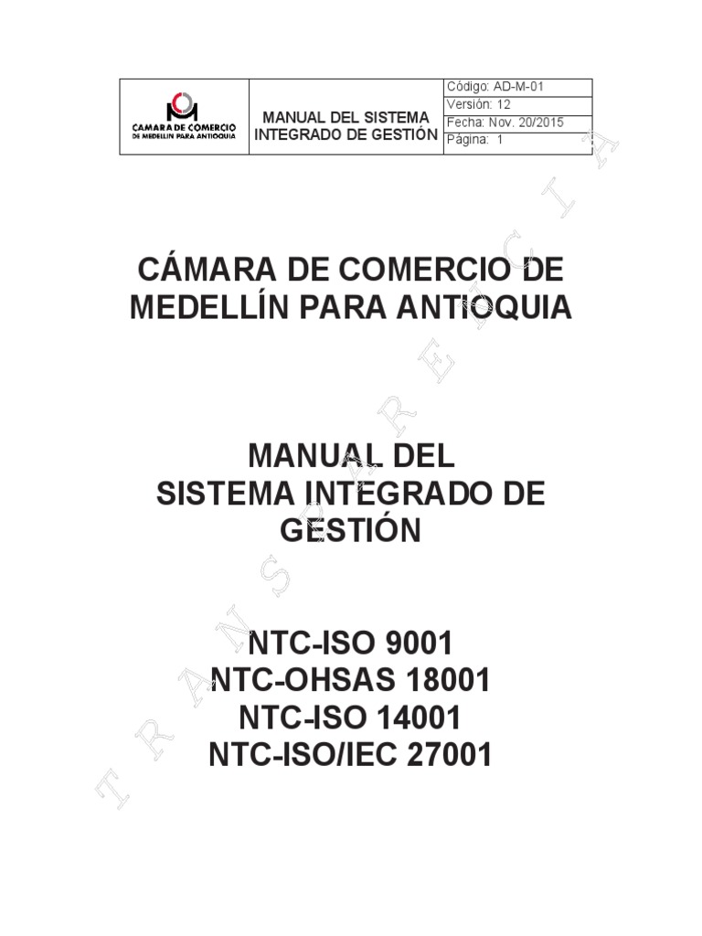 Manual del Sistema de Gestión Integral | PDF | Economias | Business