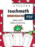 Touch Math Single Digit Addition Subtraction Christmas Freebie
