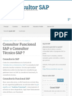 Consultor Funcional SAP o Consultor Técnico SAP ? - Ser Consultor SAP