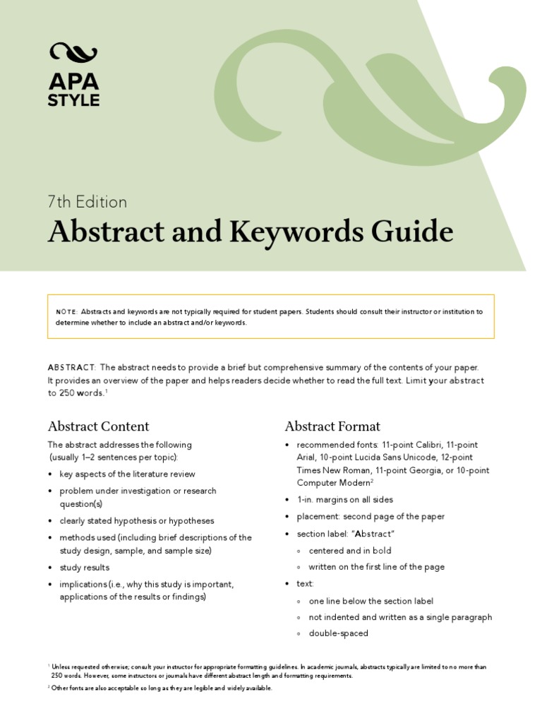 Keywords In Abstract Example